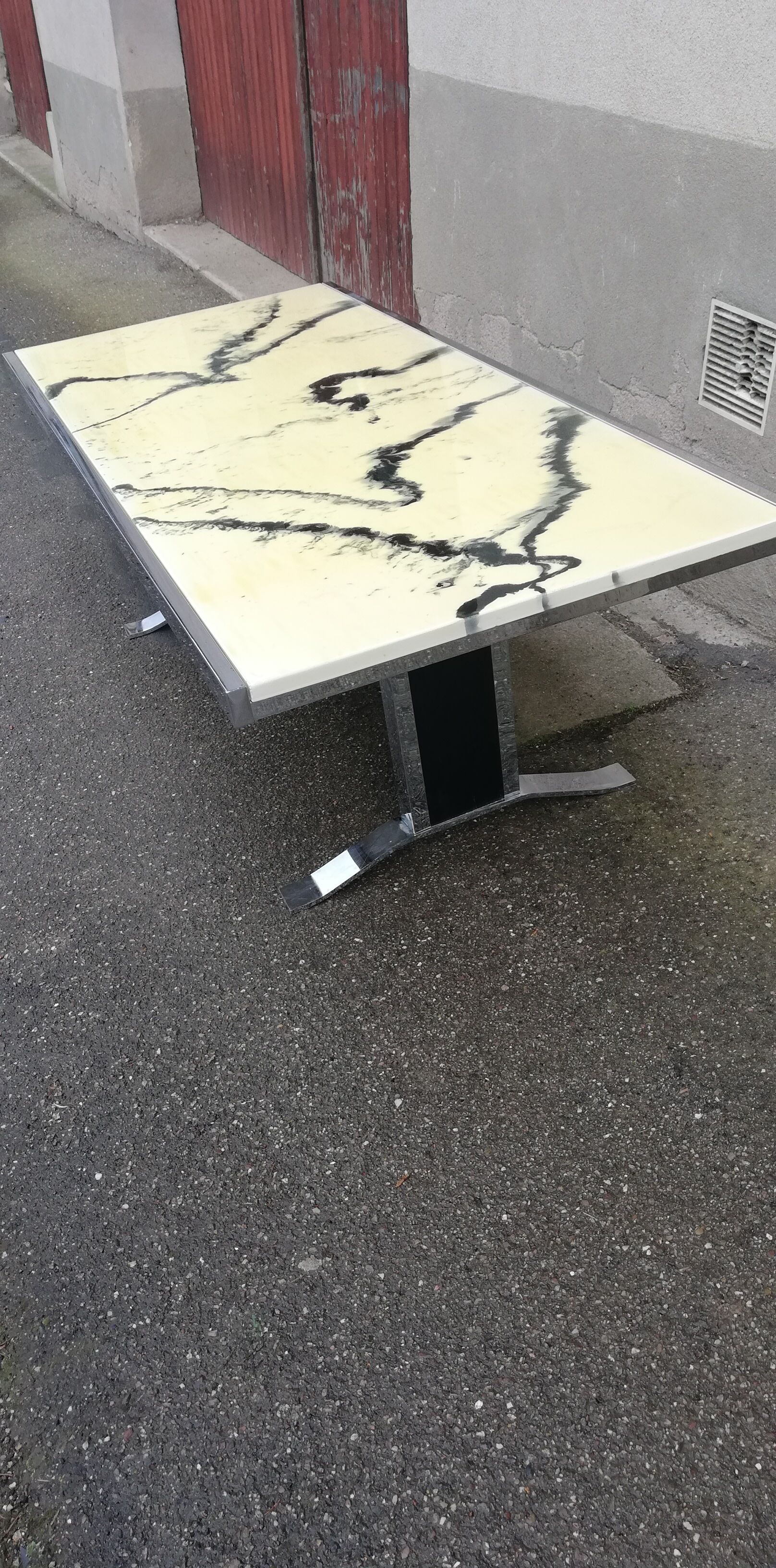 Vintage chrome and bakelite coffee table