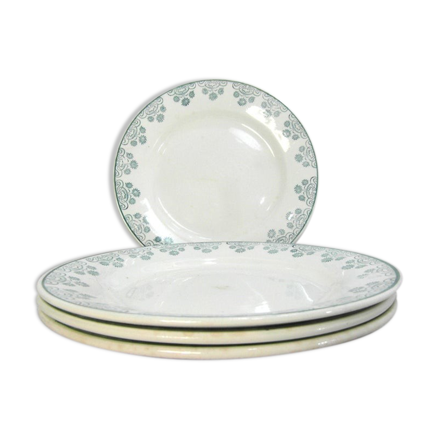 4 flat plates of Digoin and sarreguemines