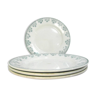 4 flat plates of Digoin and sarreguemines