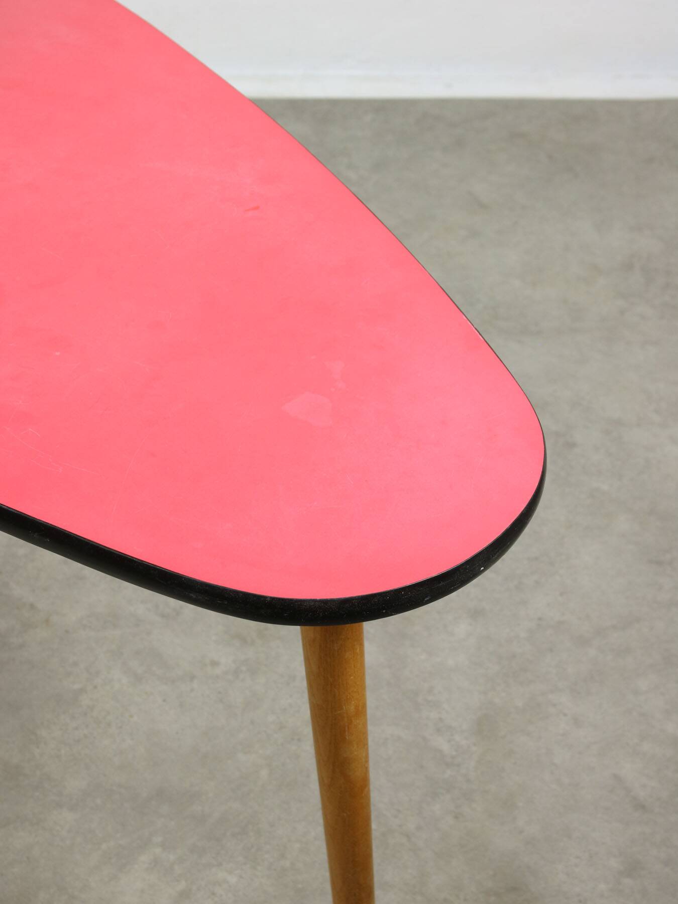 Mid Century Italian Oval Red Table