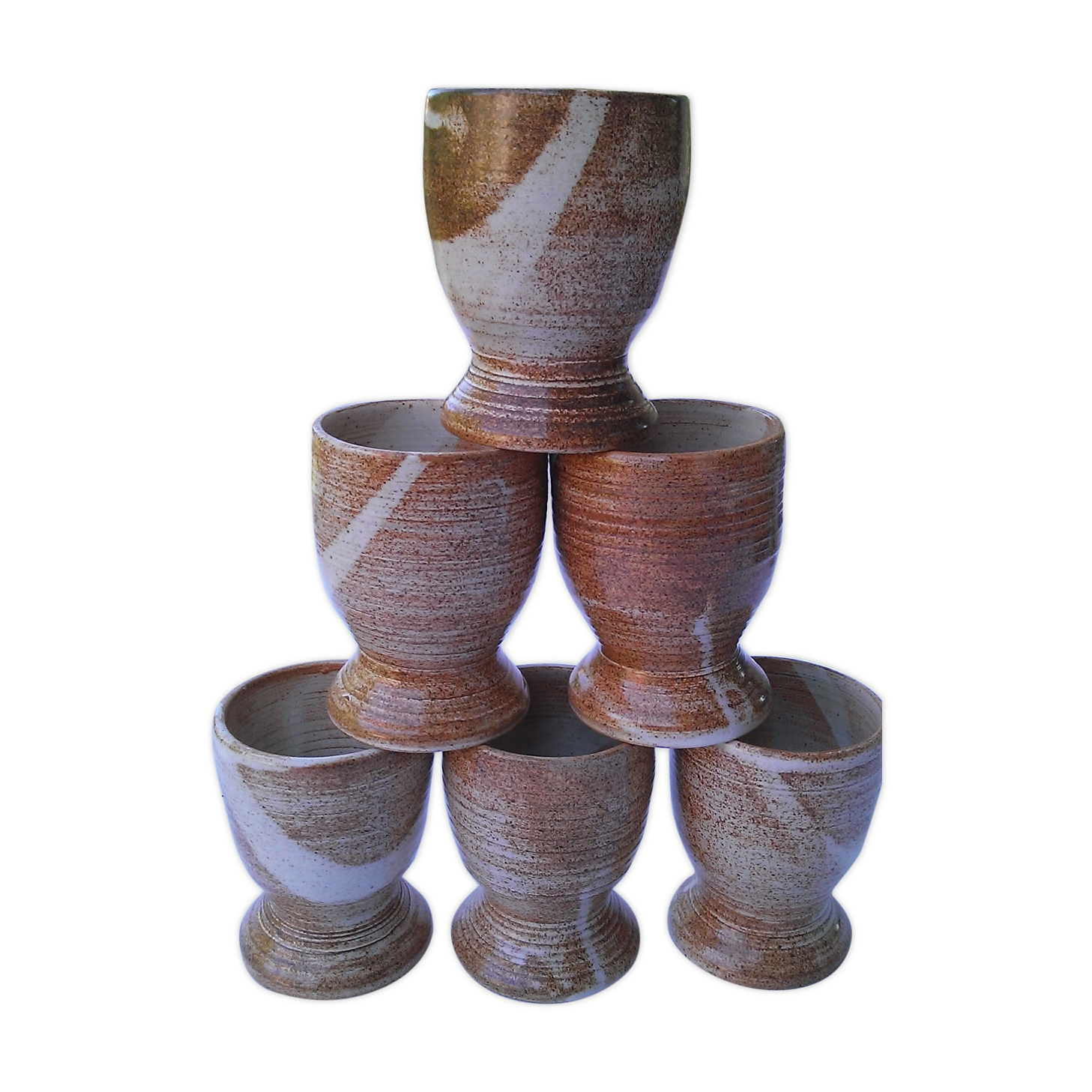 6 tasses café en terre cuite