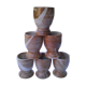 6 tasses café en terre cuite