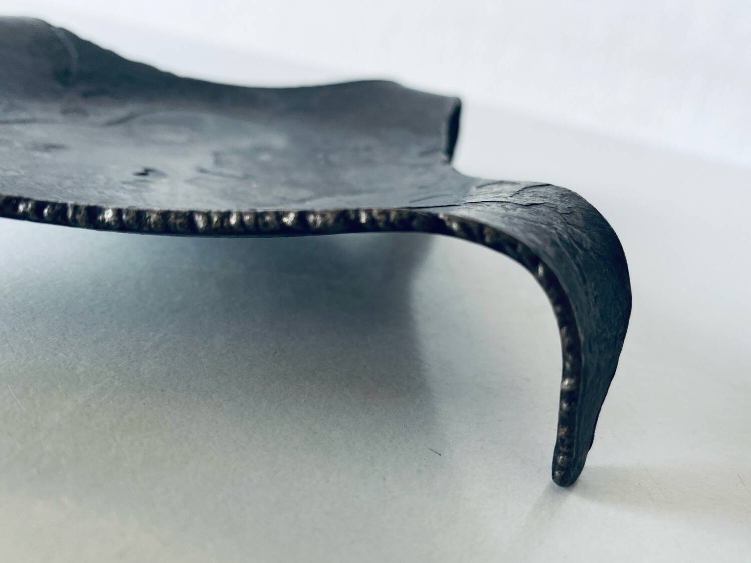 Brutalist iron candle holder