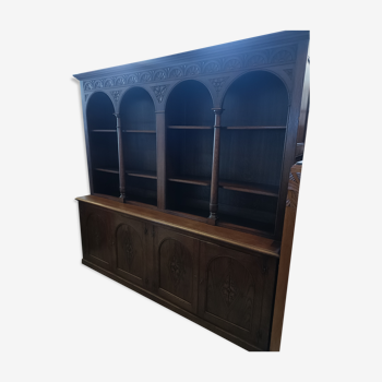 Oak bookcase and oak veneer