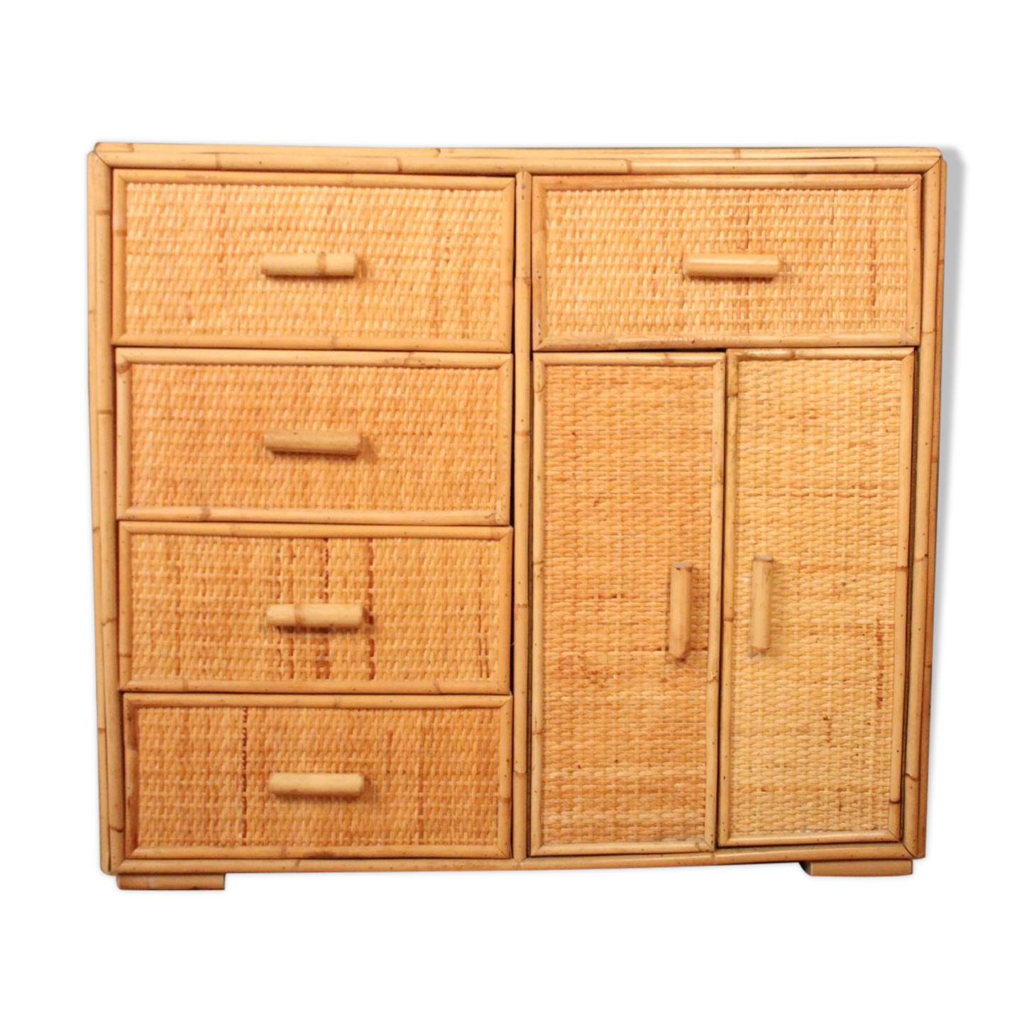 Rattan chest of drawers