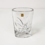 Vase ovale en cristal, Bleikristal, Allemagne, années 1960