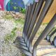 Six Mullca 510 school chairs with tapered legs