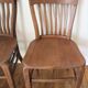 Two chairs solid oak patinated early twentieth century