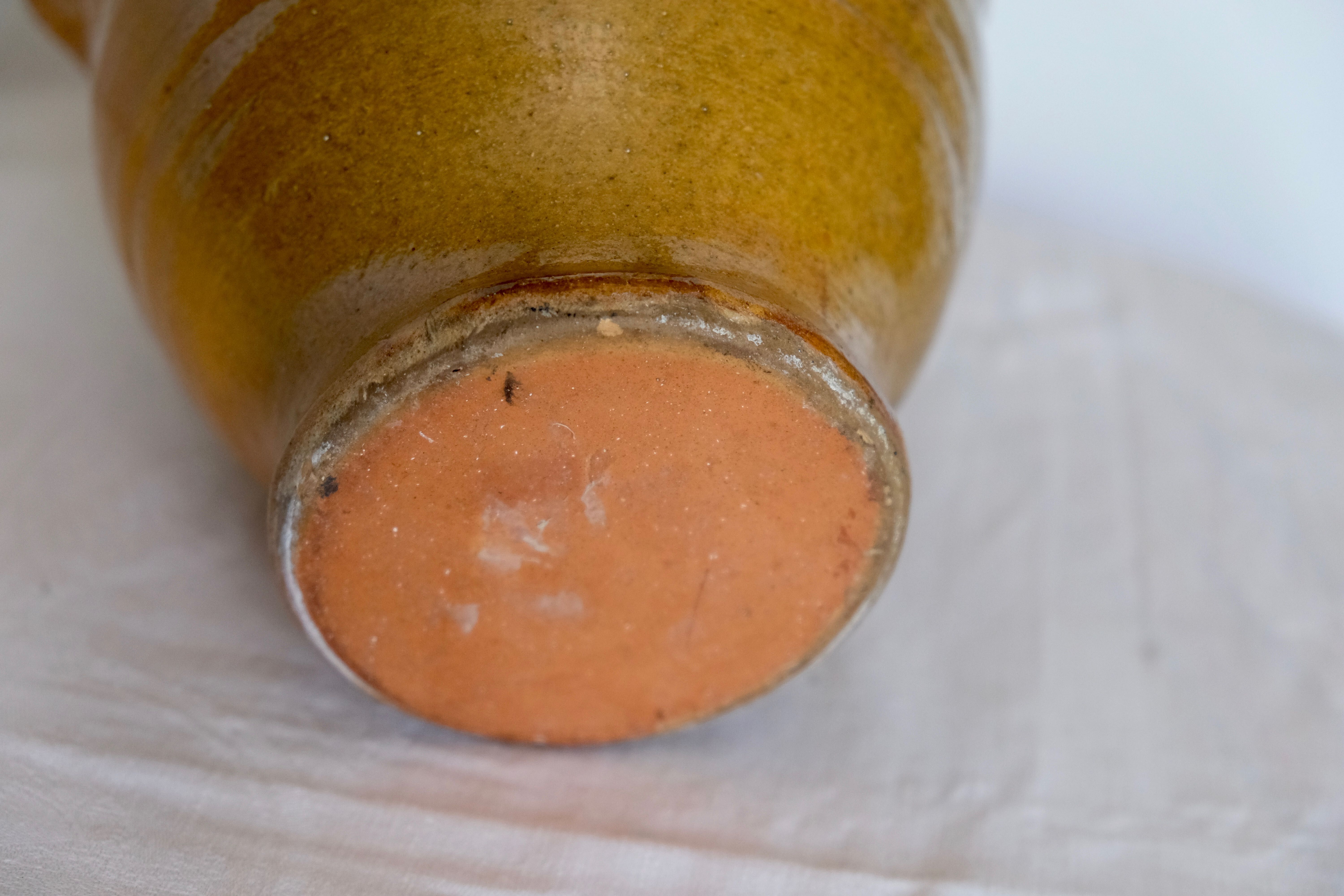 Glazed terracotta grease pot / jar