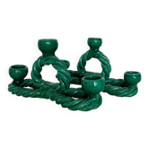 Green chandeliers