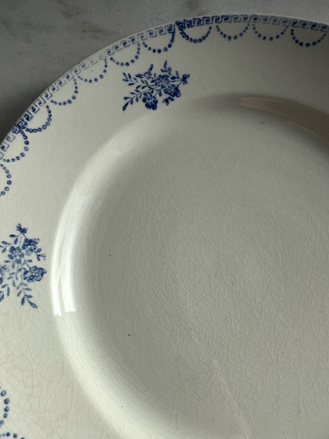 Saint-Amand plate with floral decoration