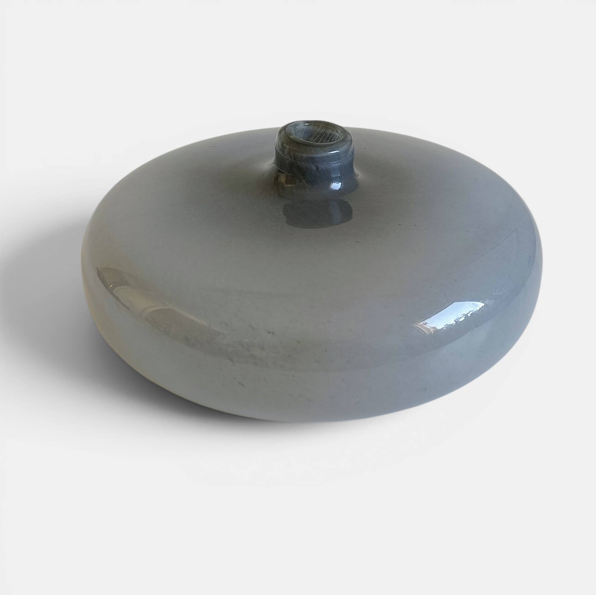 Vase en verre fumé Murano italien moderne / minimaliste, Italie, années 1970