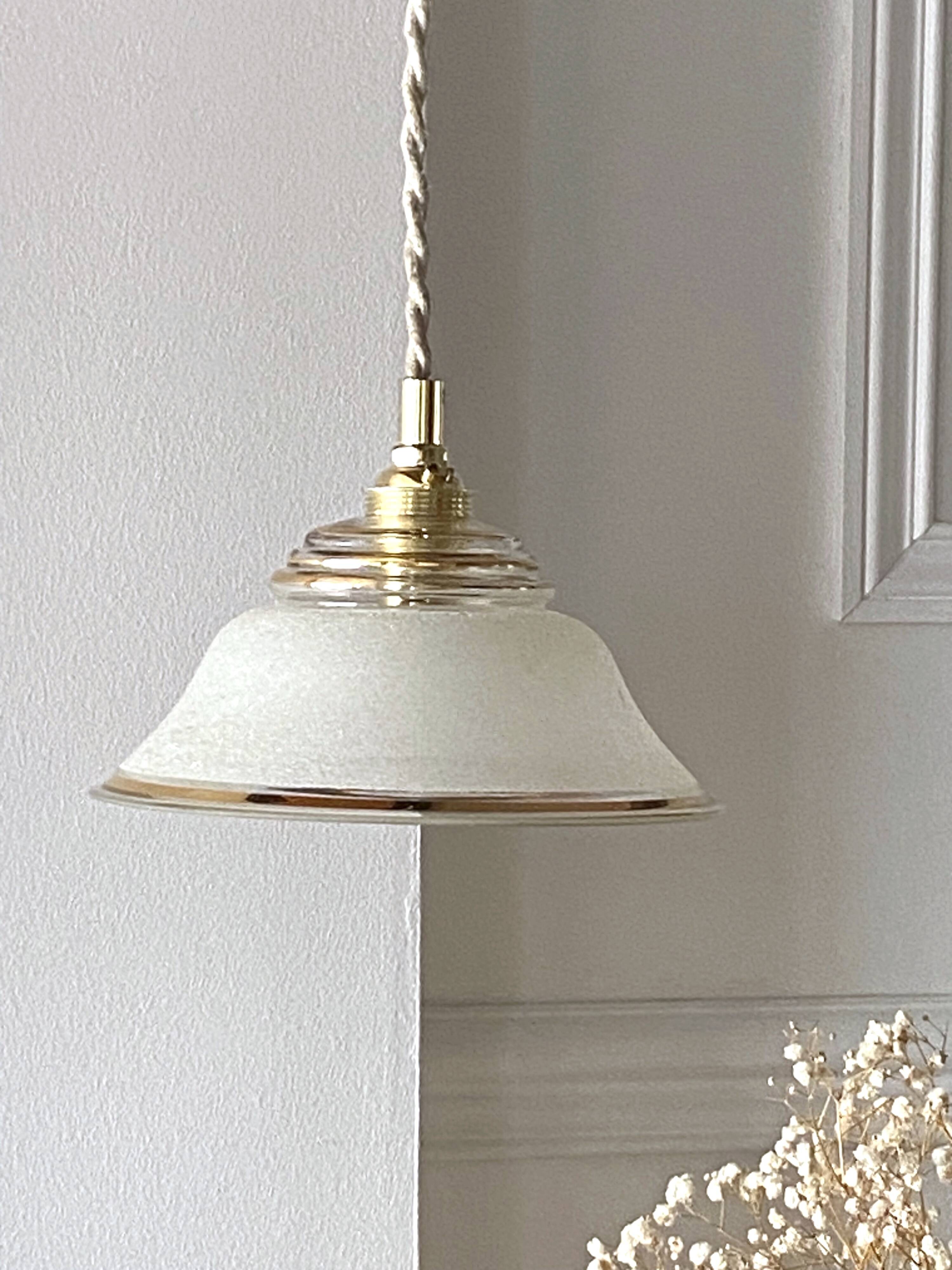 Art Deco granite pendant light