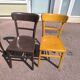 Lot de 6 chaises de bistrot dépareillées bois vintage