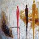 Tableau contemporain abstrait "Stades d'achèvement"