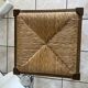 Wood and straw stool