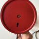 Vintage desk lamp from the 50s/60s in red & brass.