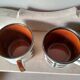 Set of 6 tea or coffee cups, ceramic Boch series Rambouillet in the 1960