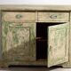 Antique bedroom chest of drawers with green tones (c.1920) #8