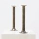 Pair Stainless Steel Silver Plated Candlesticks 1960s