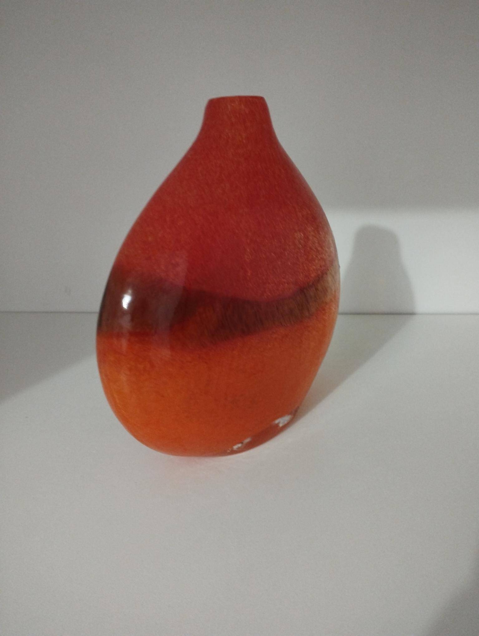 Pair or 2 glass paste vases from the 80s vintage.