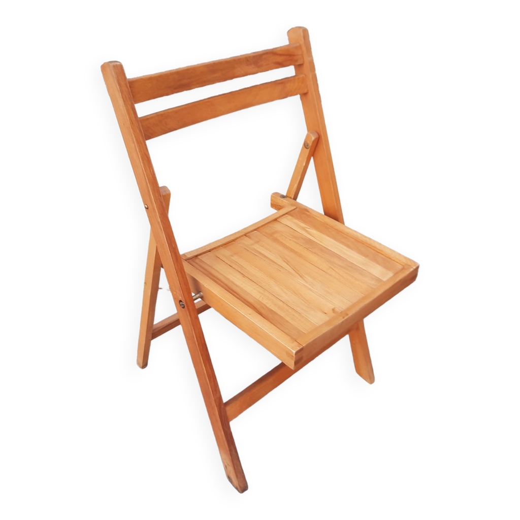 Chaise pliante en bois Selency