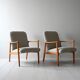 Pair of Scandinavian Mid-Century Oak Armchairs