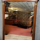 Large Empire mirror, return from Egypt, in mahogany, circa 1880 / h186cm
