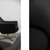 Fauteuils pivotants noirs, 1970