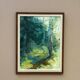Original Mid Century Swedish Oil on Canva"Forest Brows" by Inga Öfjäll