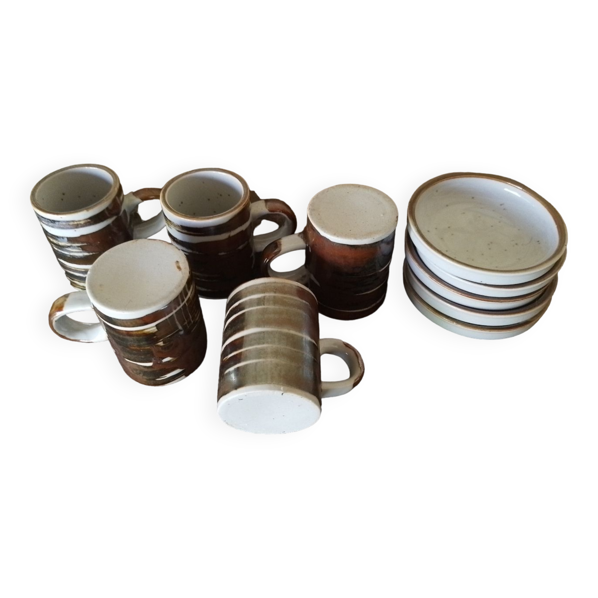 Vintage Stoneware Coffee Mugs