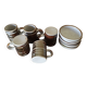 Tasses à café en grès Vintage