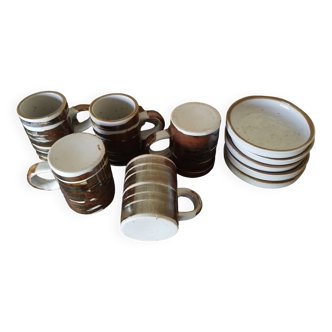Vintage Stoneware Coffee Mugs