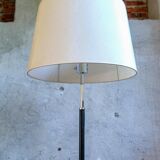 Modern mid-century chrome leather floor lamp Atelje Lyktan, Sweden