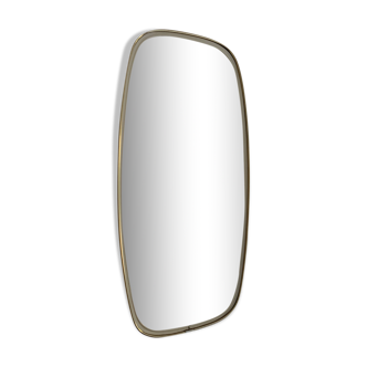 Vintage mirror 1960 asymmetrical mirror - 46 x 24 cm