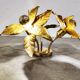 Brass Flower table or ceiling light by Willy Daro, 1970's