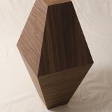 Brancusi endless column inspired pedestal table, real walnut