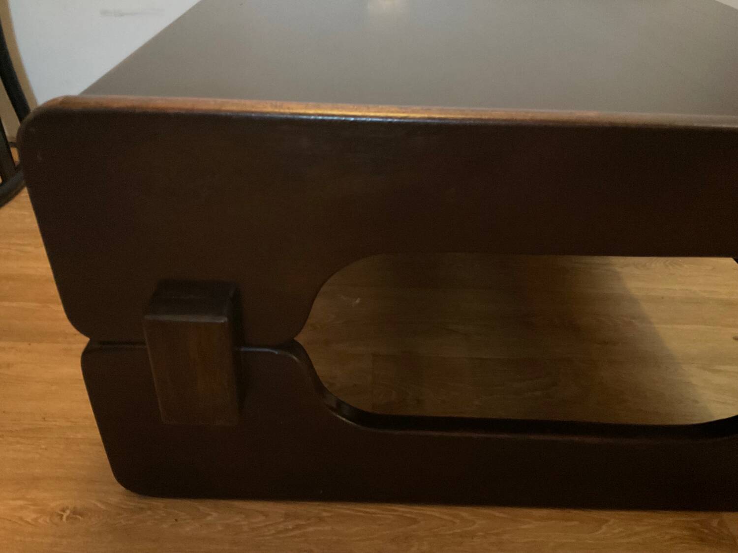 Scandinavian coffee table in brown wood from the 60s and 70s