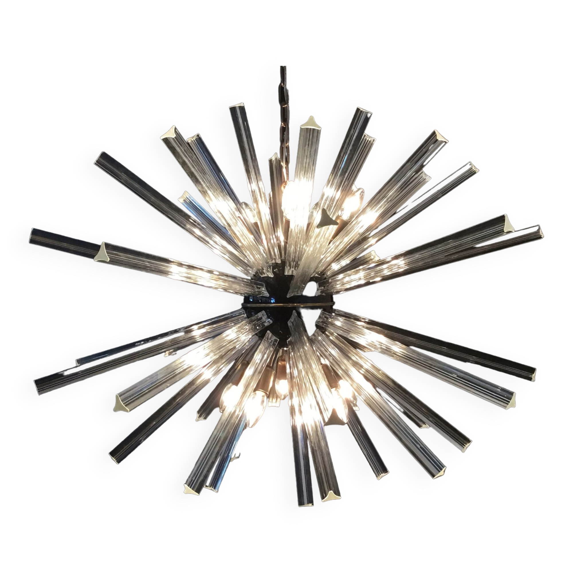 Sputnik crystal prism chandeliers - 50 prisms