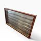 Vintage shallow wooden display shelf/wall support.