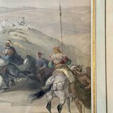 Old orientalist painting, Sebastia, after David Roberts 20th century
