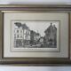 Old framed engraving dinan under glass and marie-louise