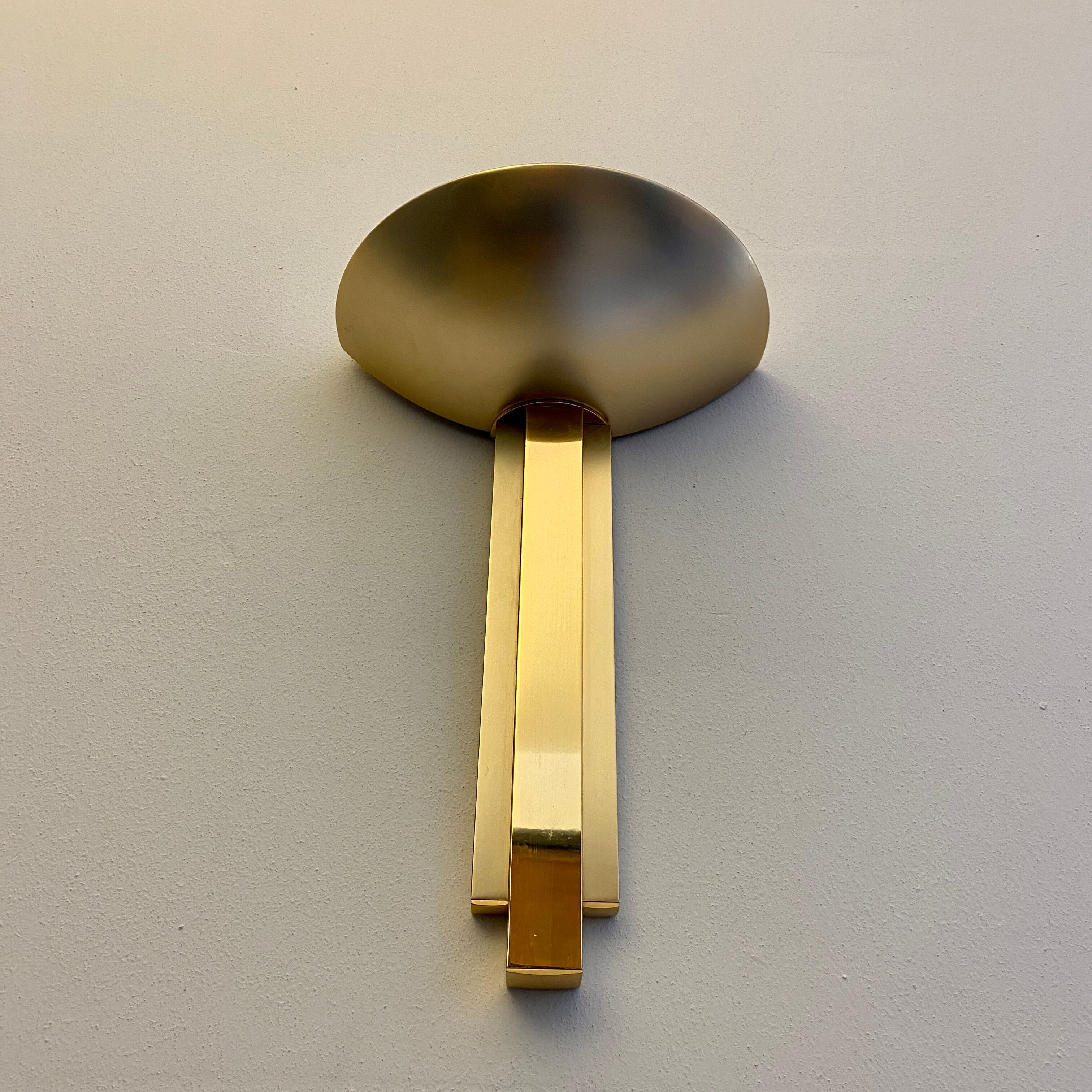 Half moon applied in Italian brass 1975