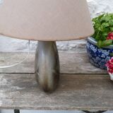 Vintage 1970 Art ceramic bedside lamp Herbarium style