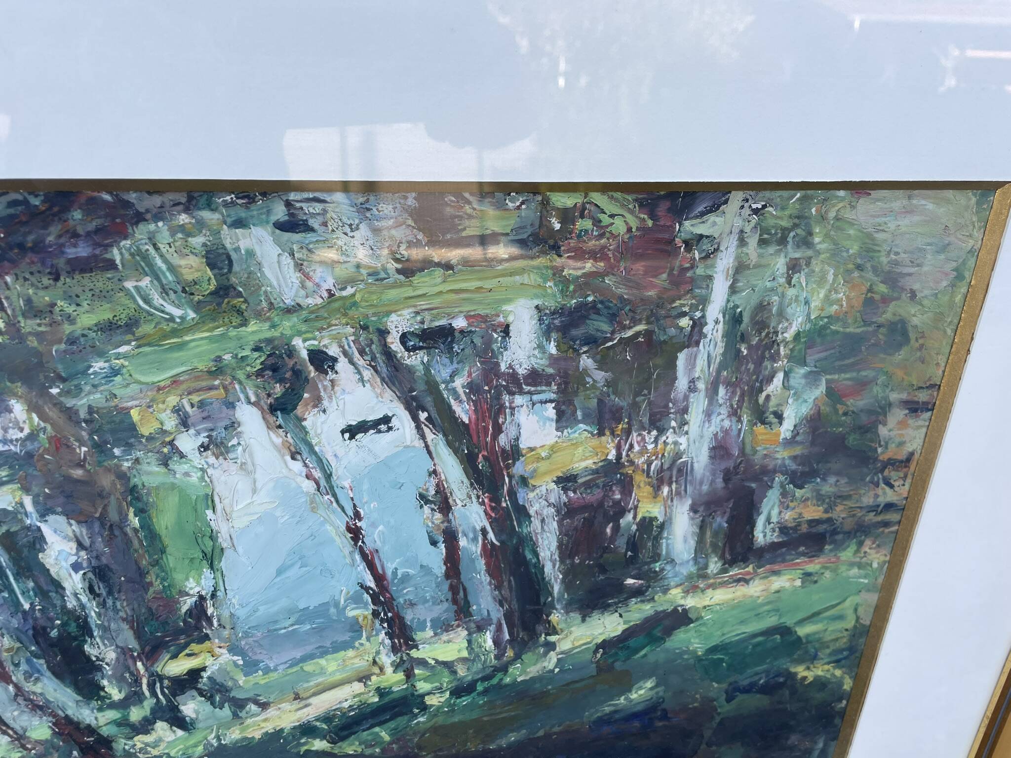 Painting by Abbé Calès, signed and framed.