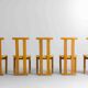 Set of postmodern high-back Italian dining chairs, 1980s