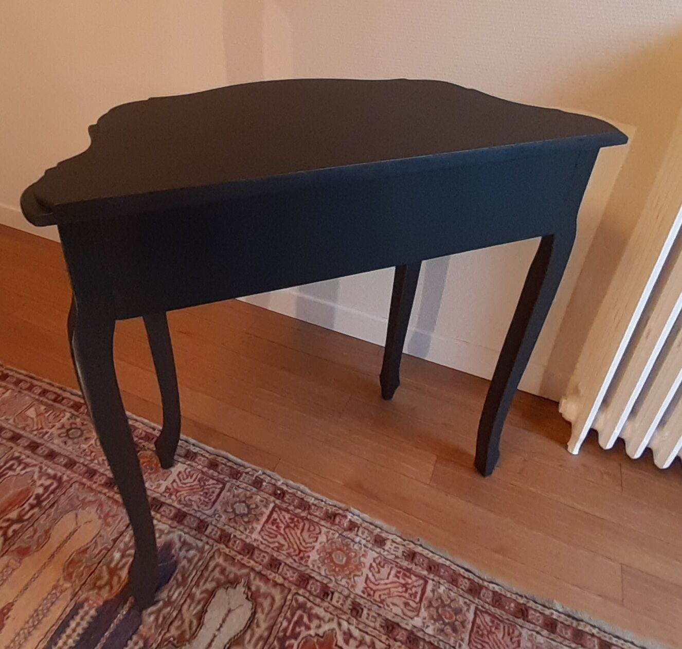 Baroque console black steel