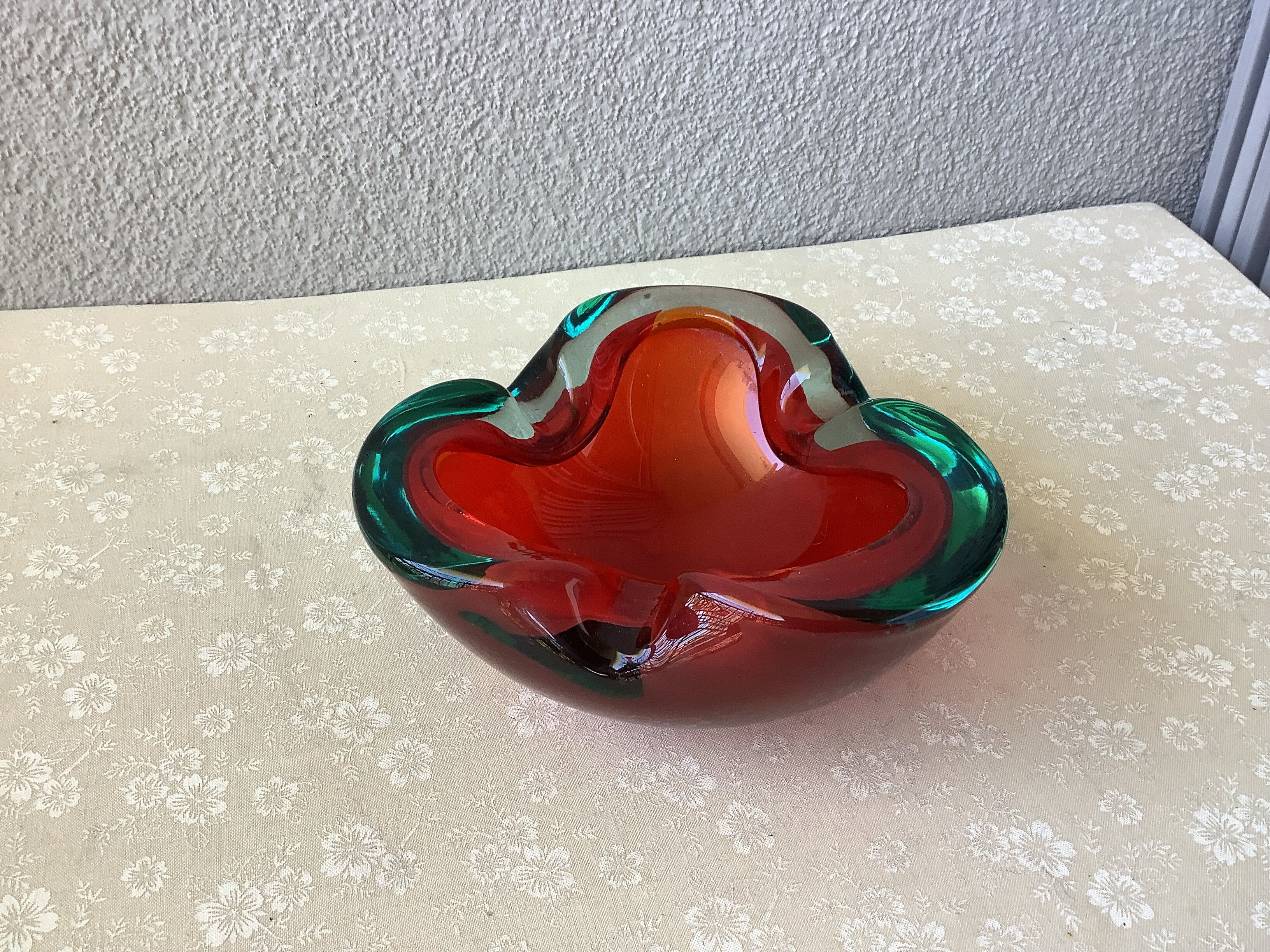 Cendrier Murano Sommerso vintage