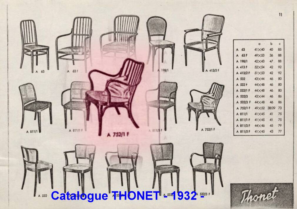 Fauteuil Thonet N° A752 Art déco, par Josef Frank 1932