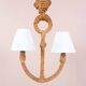 Audoux & Minet - vintage anchor rope chandelier - France circa 1950